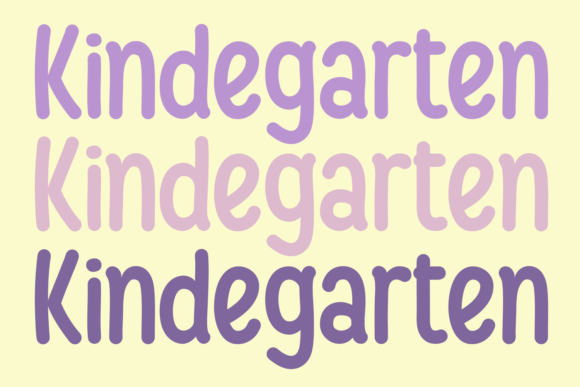 Kindegarten: A Playful and Cheerful Display Font for Every Project