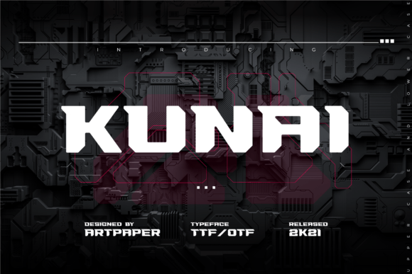 Kunai: The Bold, Futuristic Font for Modern Design