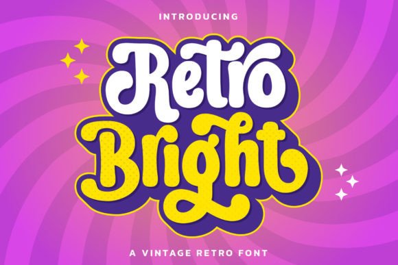 Retro Bright: A Bold, Fun, and Functional Display Font for Modern Designers